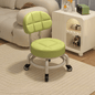 360° Smooth Rotation Rolling Stool with Backrest