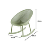 Modern Ergonomic Plastic Rocking Chair with Smooth One Piece Design
