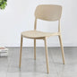 Space-Saving Stackable Plastic Chair with Curved Backrest