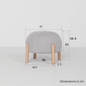 Multipurpose Ladybug Shaped Foot Stool With Wooden Leg