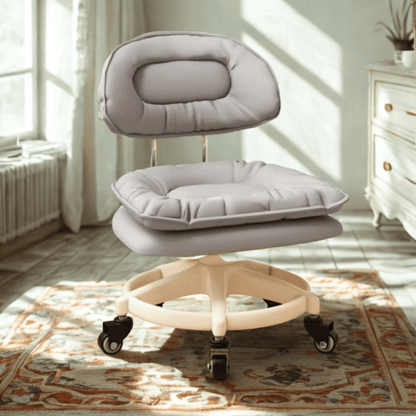 PU Leather Multi-Purpose Soft Padded Stool with 360 Rotation