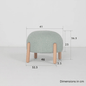 Multipurpose Ladybug Shaped Foot Stool With Wooden Leg