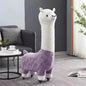 Multi-Purpose Alpaca Fleece Fabric Footstool with Wheels(115cm)