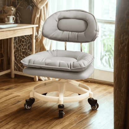 PU Leather Multi-Purpose Soft Padded Stool with 360 Rotation