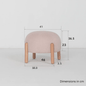 Multipurpose Ladybug Shaped Foot Stool With Wooden Leg