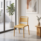 Stylish Plastic Patio Chair with Comfortable Backrest