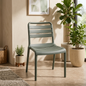 Stylish Plastic Patio Chair with Comfortable Backrest