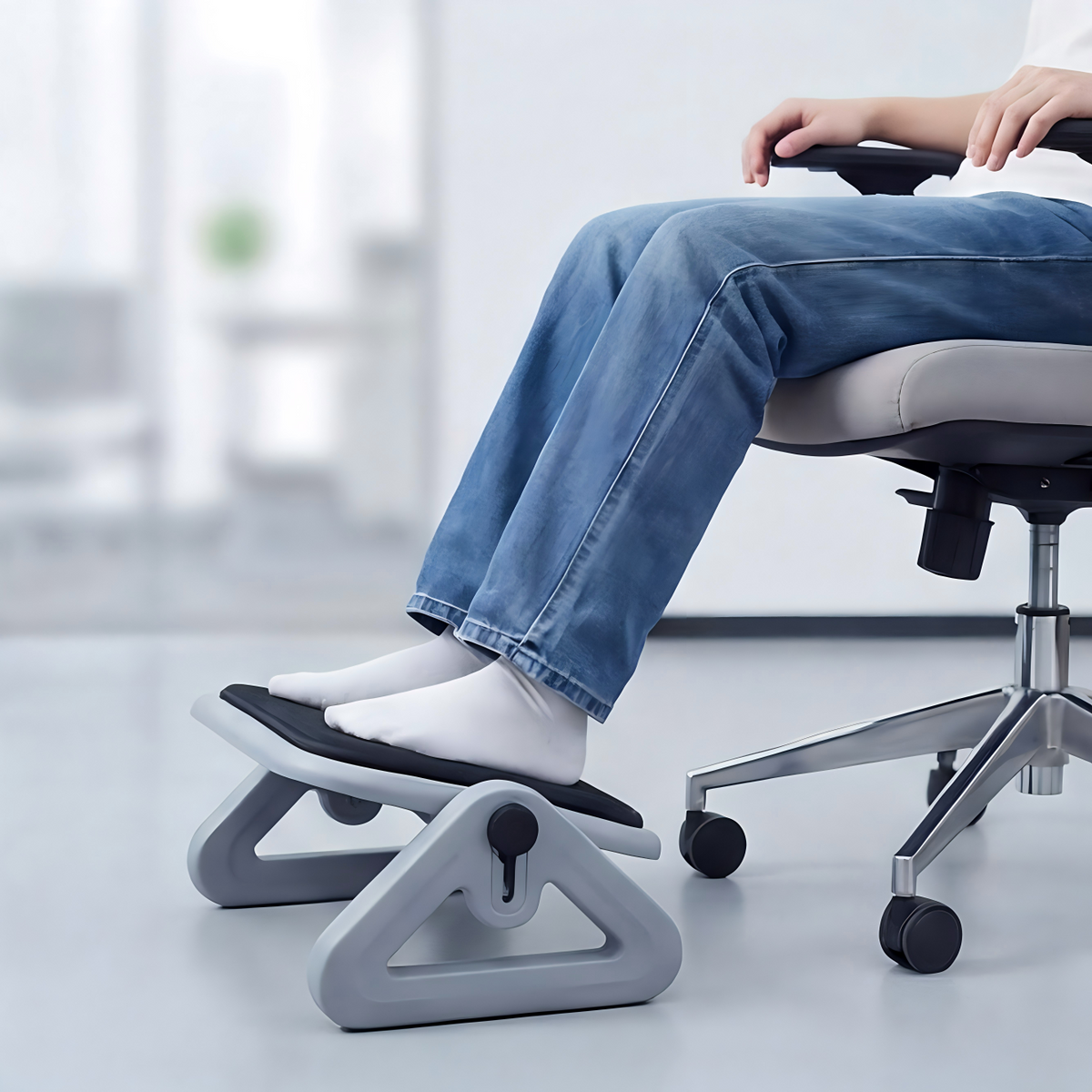 Adjustable Footrest Platform for Desk and Office Chairs