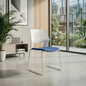 Modern Ergonomic Plastic Chair with Cushioned Seat