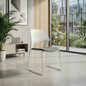 Modern Ergonomic Plastic Chair with Cushioned Seat